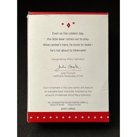 2015 Hallmark Can’t Wait To Skate Mary Hamilton’s Bear Christmas Ornament HM11 - Picture 5 of 5